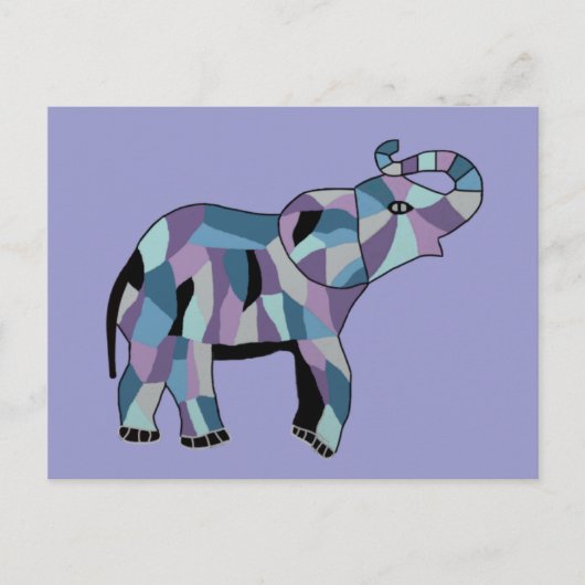 Der glückliche Elefant Postkarte (Vorderseite)