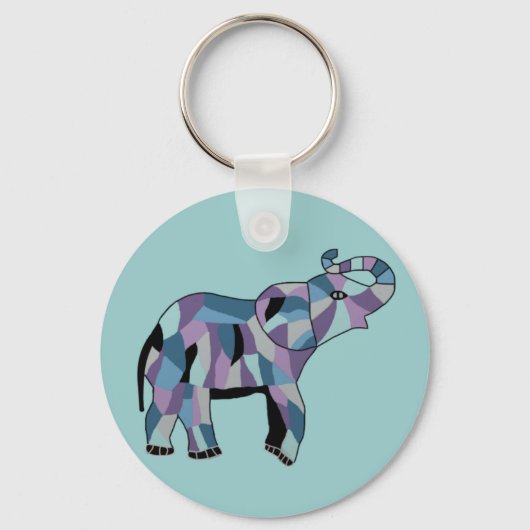 Der glückliche Elefant Schlüsselanhänger (Vorderseite)