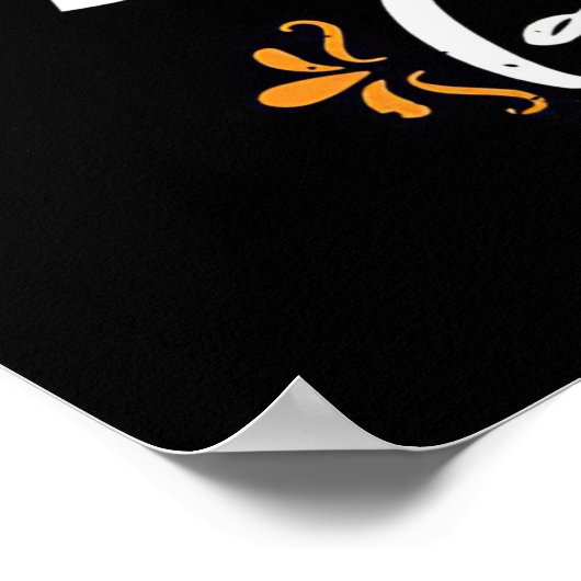 Der glückliche Erntedankfall ist für Kürbisgewürz Poster (Ecke)