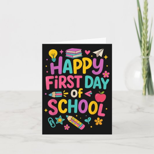 Der glückliche erste Schullehrertag Karte (Vorderseite)