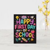 Der glückliche erste Schullehrertag Karte (Gelbe Blume)
