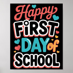 Der glückliche erste Schullehrertag Poster
