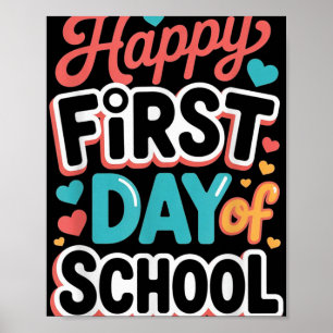 Der glückliche erste Schullehrertag Poster