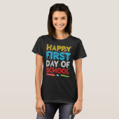 Der glückliche erste Schullehrertag T-Shirt (Vorne ganz)