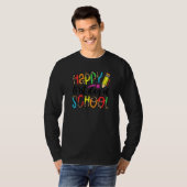 Der glückliche erste Schullehrertag T-Shirt (Vorne ganz)