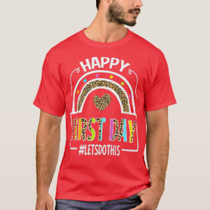 Der glückliche erste Schultag Lasse, dies wieder z T-Shirt