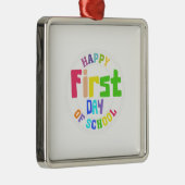 Der glückliche erste Schultag Ornament Aus Metall (Rechts)