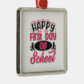 Der glückliche erste Schultag Ornament Aus Metall (Rechts)