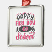 Der glückliche erste Schultag Ornament Aus Metall (Links)