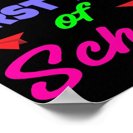 Der glückliche erste Schultag Poster (Ecke)