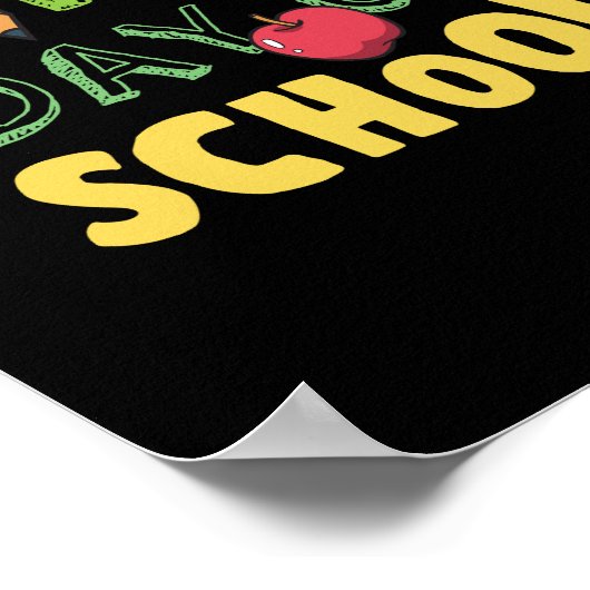 Der glückliche erste Schultag Poster (Ecke)