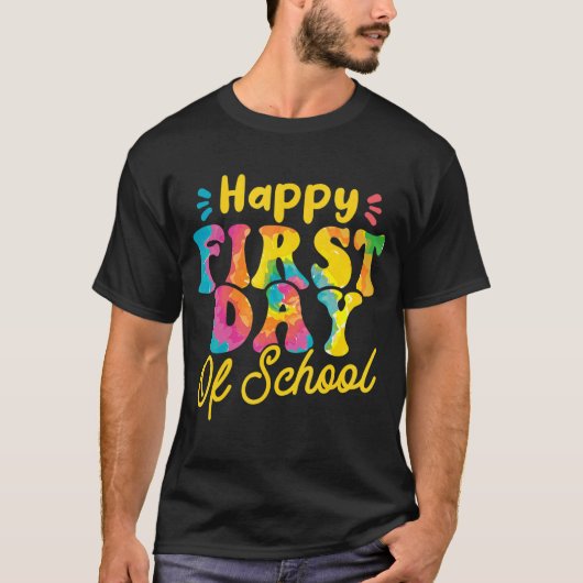 Der glückliche erste Schultag T-Shirt (Vorderseite)