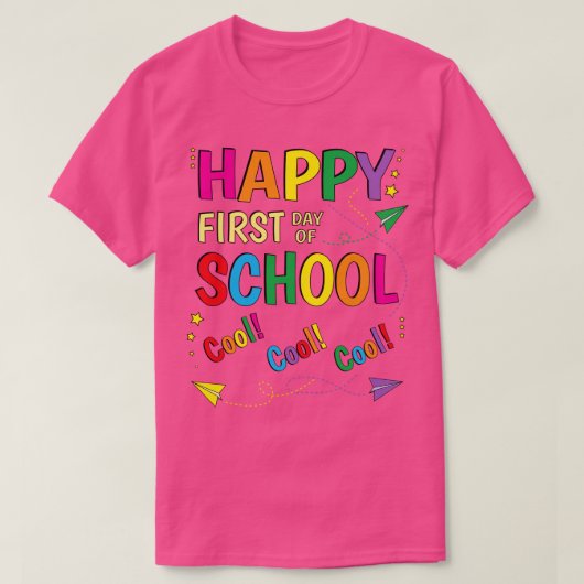 Der glückliche erste Schultag T-Shirt (Design vorne)