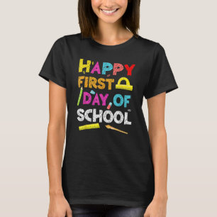 Der glückliche erste Schultag zurück zur Schule T-Shirt