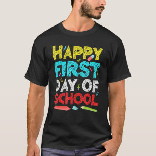 Der glückliche erste Schultag zurück zur Schule T-Shirt