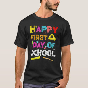 Der glückliche erste Schultag zurück zur Schule T-Shirt