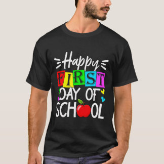 Der glückliche erste Tag der Lehrerin Kind zurück T-Shirt