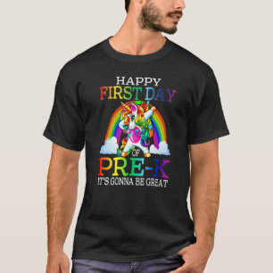 Der glückliche erste Tag der Pre-K ist es wird gro T-Shirt