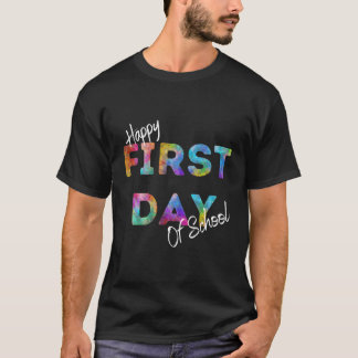 Der glückliche erste Tag der Schule Squad Familien T-Shirt