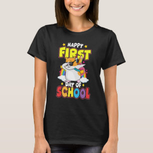 Der glückliche erste Tag der Schule über Hamster T-Shirt