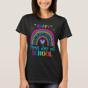 Der glückliche erste Tag der Schulkinder zurück zu T-Shirt