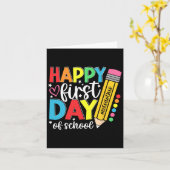Der glückliche erste Tag der Schulschulpädagogik K Karte (Gelbe Blume)