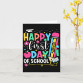 Der glückliche erste Tag der Schulschulpädagogik K Karte (Gelbe Blume)