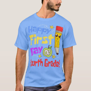 Der glückliche erste Tag der vierten Klasse zurück T-Shirt