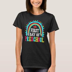 Der glückliche erste Tag der Vorschule Kinder zurü T-Shirt