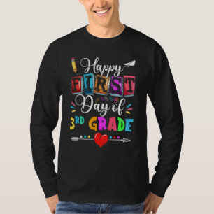 Der glückliche erste Tag des 3. Klasse Lehrers zur T-Shirt