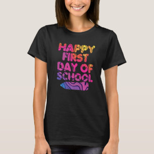 Der glückliche erste Tag des Kindergarten-Schülert T-Shirt