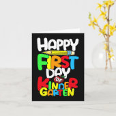 Der glückliche erste Tag des Kindergartenlehrers z Karte (Gelbe Blume)