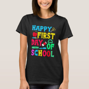Der glückliche erste Tag des Lehrers Niedlich T-Shirt