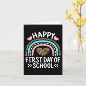 Der glückliche erste Tag des Outfit-Lehrers Karte (Gelbe Blume)