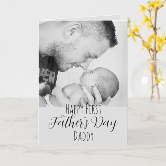 Der glückliche Erste Vatertag Karte (Gelbe Blume)