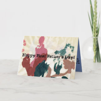 Der glückliche erste Vatertag! Karte