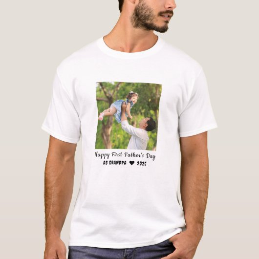 Der glückliche Erste Vatertag T-Shirt (Vorderseite)