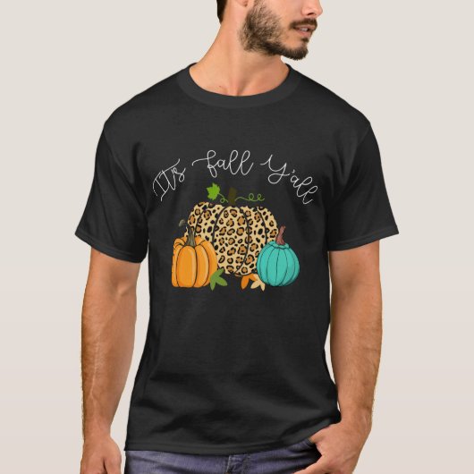 Der glückliche Fall Y'all's Fall Y'all Leopard Pri T-Shirt (Vorderseite)
