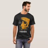 Der glückliche Fischer großes Angeldesign T-Shirt (Vorne ganz)