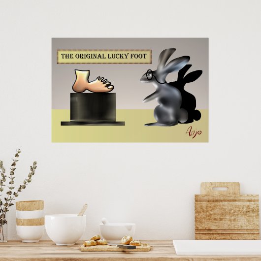 Der glückliche Fuß von Anjo Lafin Poster (Küche)