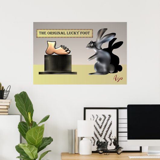 Der glückliche Fuß von Anjo Lafin Poster (Heimbüro)