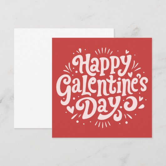 Der glückliche Galentinstag Einladung (Vorne/Hinten)