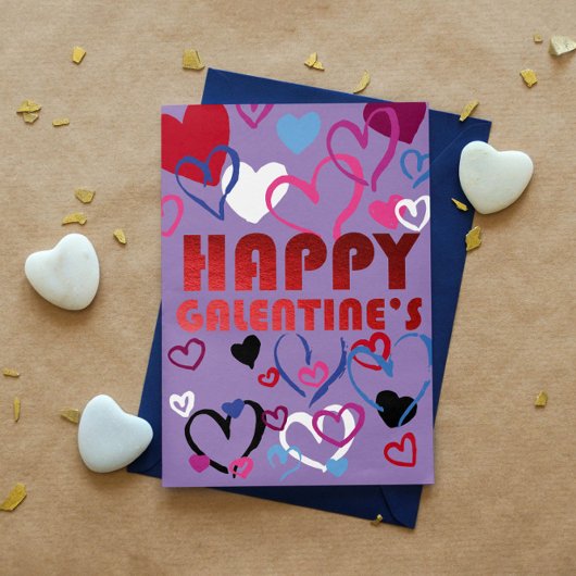 Der glückliche Galentinstag Feiertagskarte