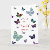 Der glückliche Geburtstag lässt alle Ihre Wünsche  Karte (Gelbe Blume)