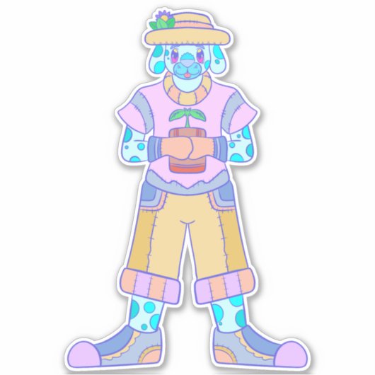 Der glückliche Hund Aufkleber (Vorderseite)