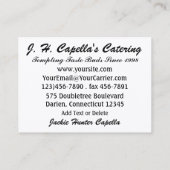 Der glückliche Koch / Caterer - SRF Visitenkarte (Rückseite)