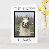 Der glückliche LLAMA-Gruß Karte (Gelbe Blume)