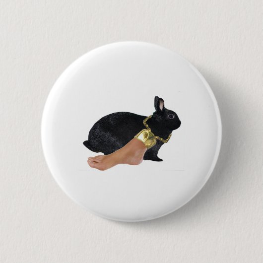 Der glückliche menschliche Fuß des Kaninchens Button (Vorderseite)