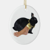 Der glückliche menschliche Fuß des Kaninchens Keramik Ornament (Rechts)