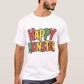 Der glückliche Monster-T - Shirt 💩 👕 (Vorderseite)